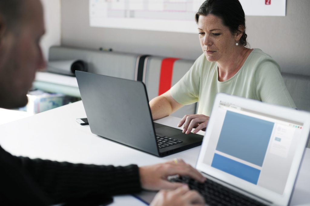 Think Cirrus/Female entrepreneur working on laptop